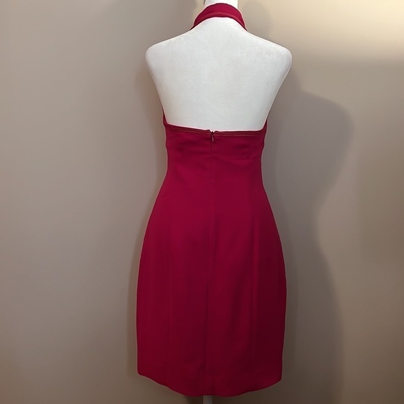 Vintage Andrea Jovine Pink Halter Dress Petite 8P - Picture 4 of 6